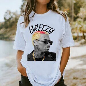 Chris Brown Breezy 11 11 Tour 2024 Music Concert Album Fan Graphic T-Shirt 159